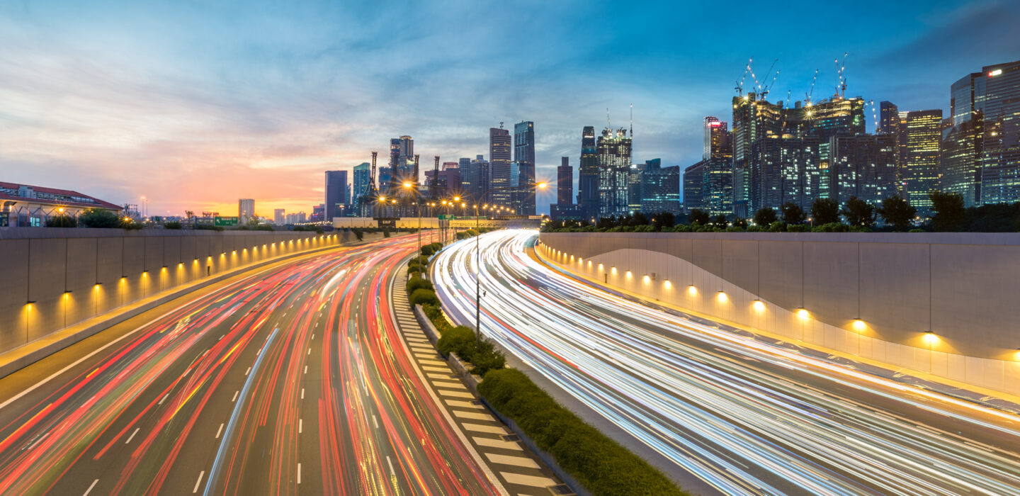 Singapore Road at night